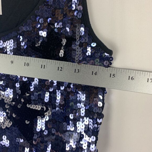 Studio Y Womens Sequin Tank Top Sz Medium Glitter Lined Star Sparkly Sleeveless - Picture 8 of 9